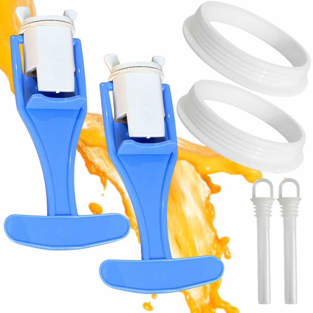 Kit 2 Torneiras Com Aro E Chupeta Original Para Refresqueira Venâncio Rv