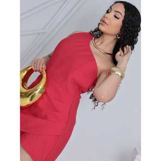 Macacão com elástico na parte de cima é assimétrico embaixo é short  mas saia abaxio em Oferta na Shopee