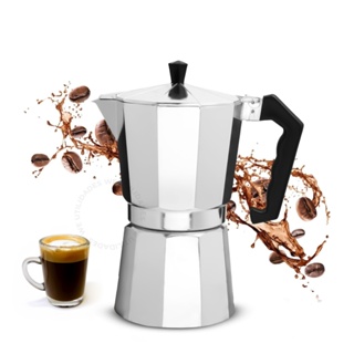 Cafeteira Italiana Café Alumínio 3/9 Xícaras Aço Decorado em Oferta na Shopee
