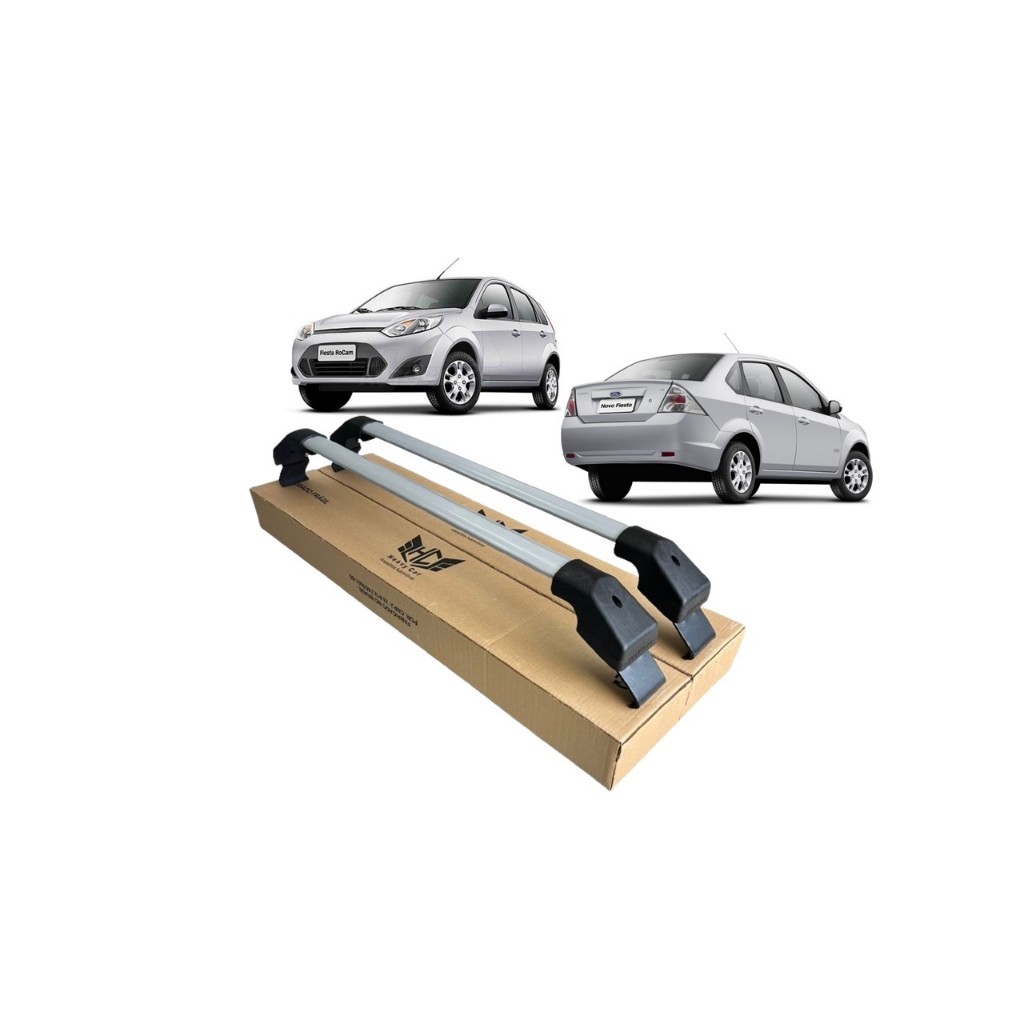 Rack Robust Bagageiro Em Alumínio De Teto Para Ford Fiesta Rocam 2003 Até 2012