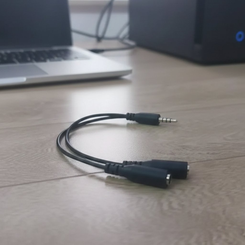 Adaptador Cabo 2 Em 1 Microfone e Fone Áudio para P2 P3 Conector Splitter Para Celular PC Notebook