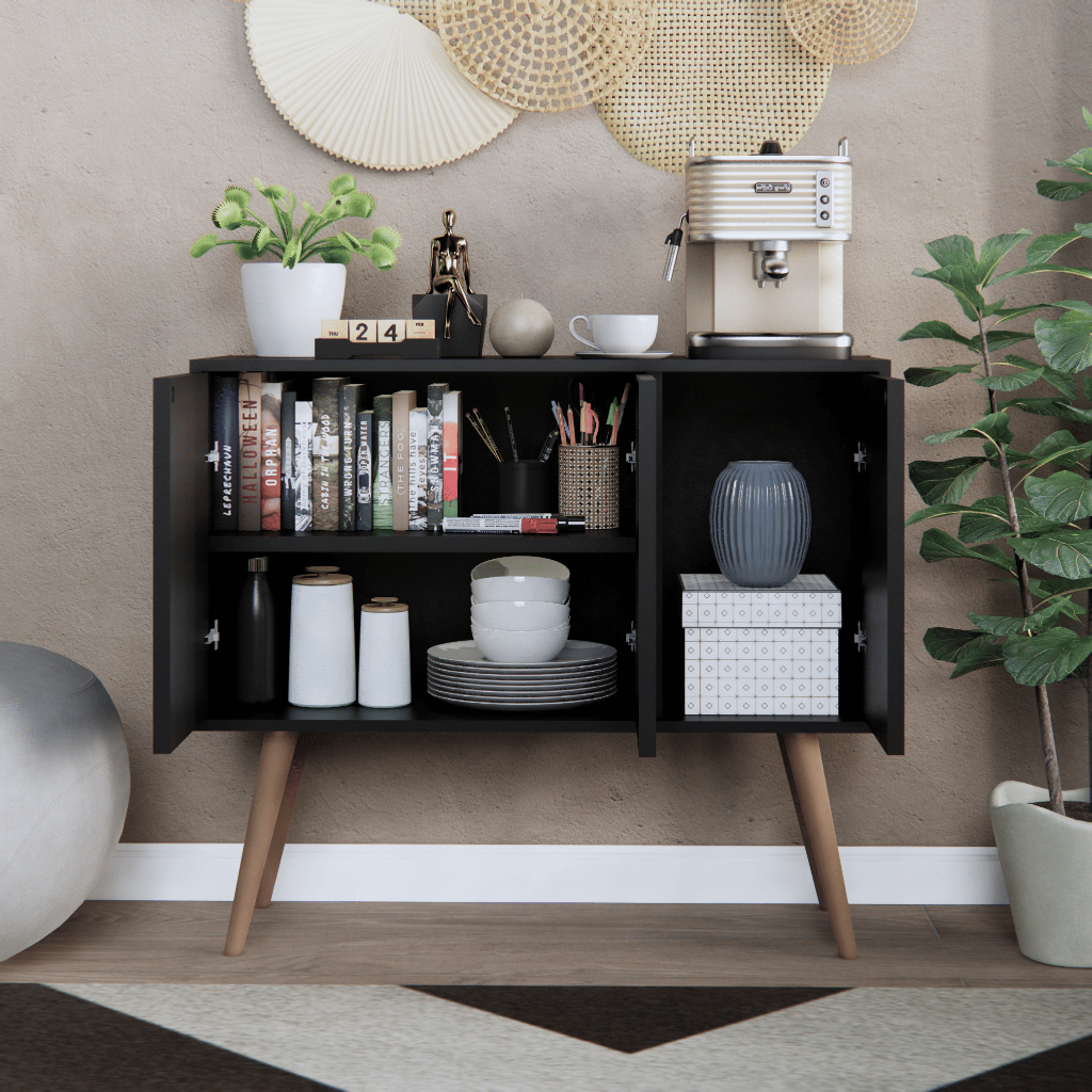 Aparador Buffet Multiuso Moderno Cantinho do Café Sala Cozinha Recepção Balcão Bonatto Oficial em Oferta na Shopee