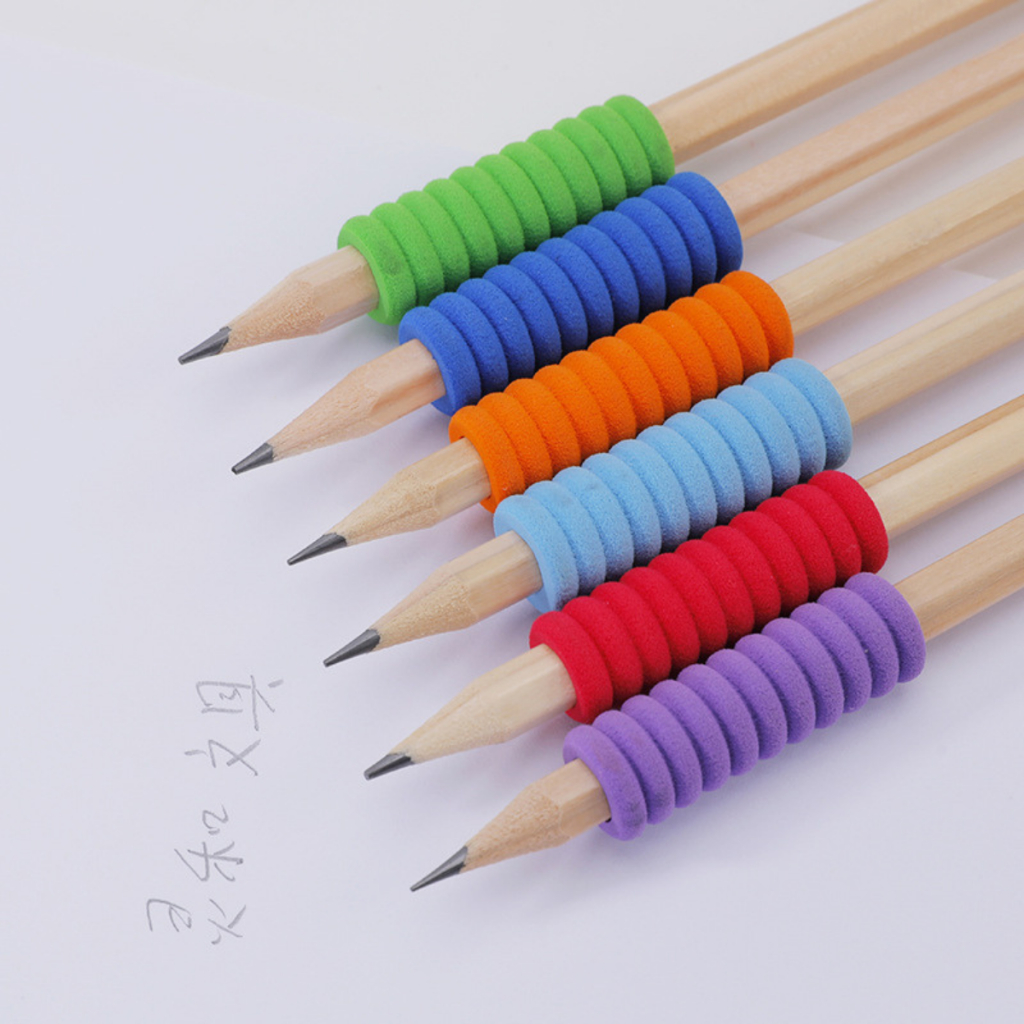 Kit 5 Grip Adaptador Para Lápis e Canetas Conforto Para Escrever