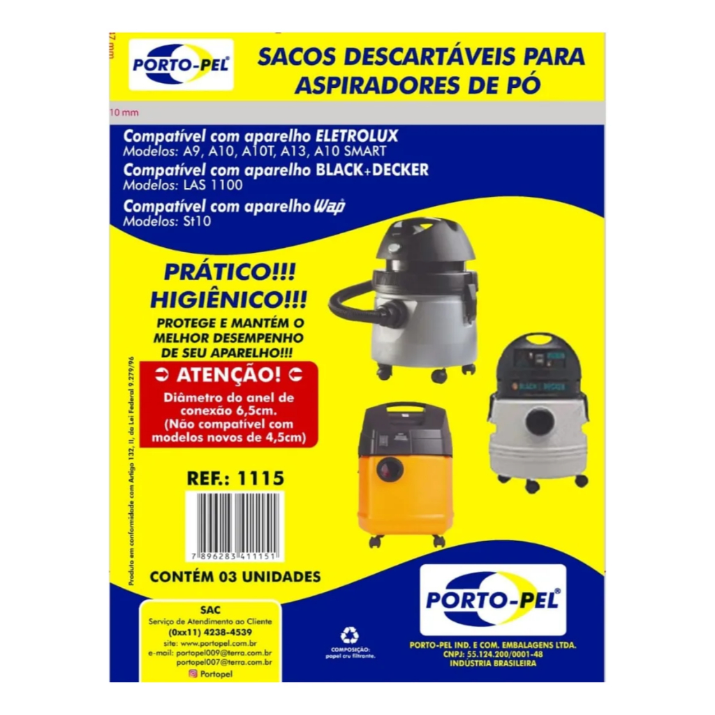 3 Saco de Aspirador de Pó Eletrolux: A9/A10/A10 SMART/A10T/A13 e WAP: St10 em Oferta na Shopee
