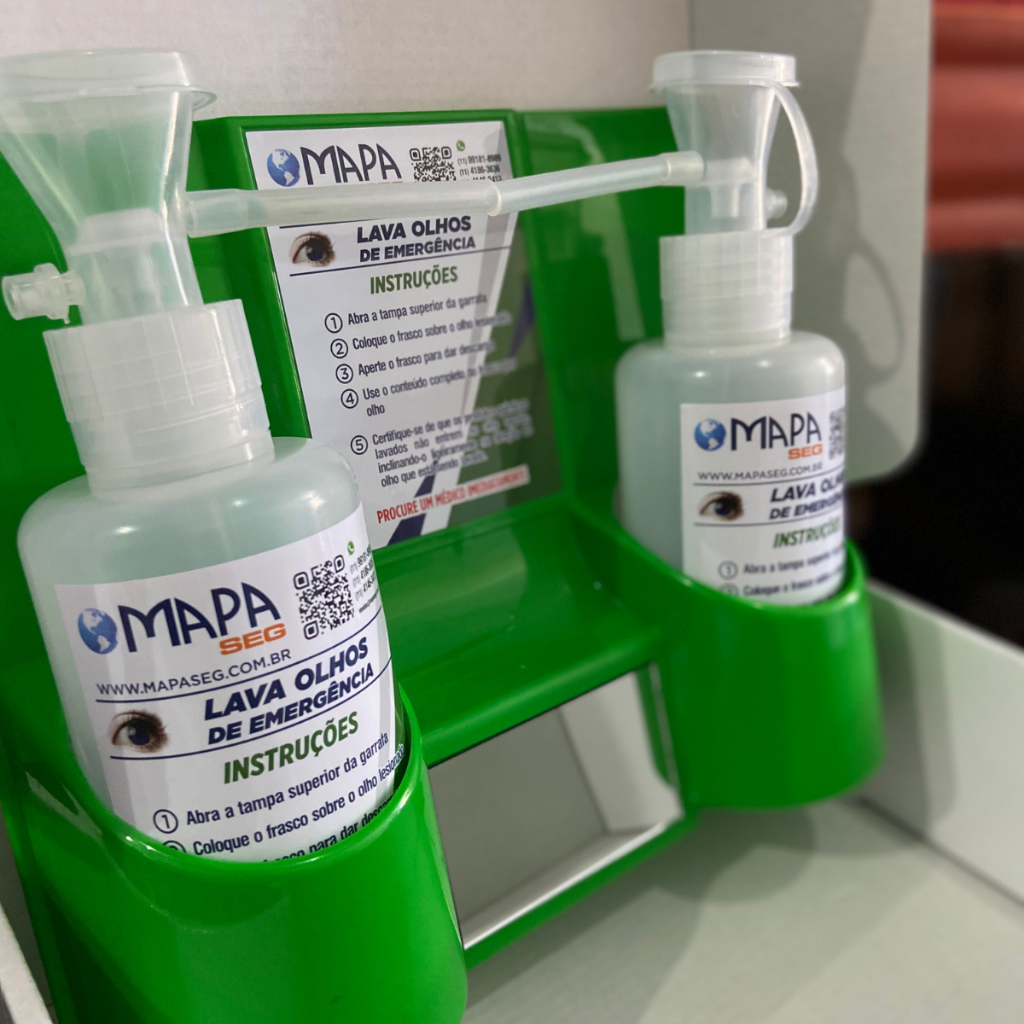 Kit Lava Olhos de Emergência MAPASEG 2 duchas 500ml