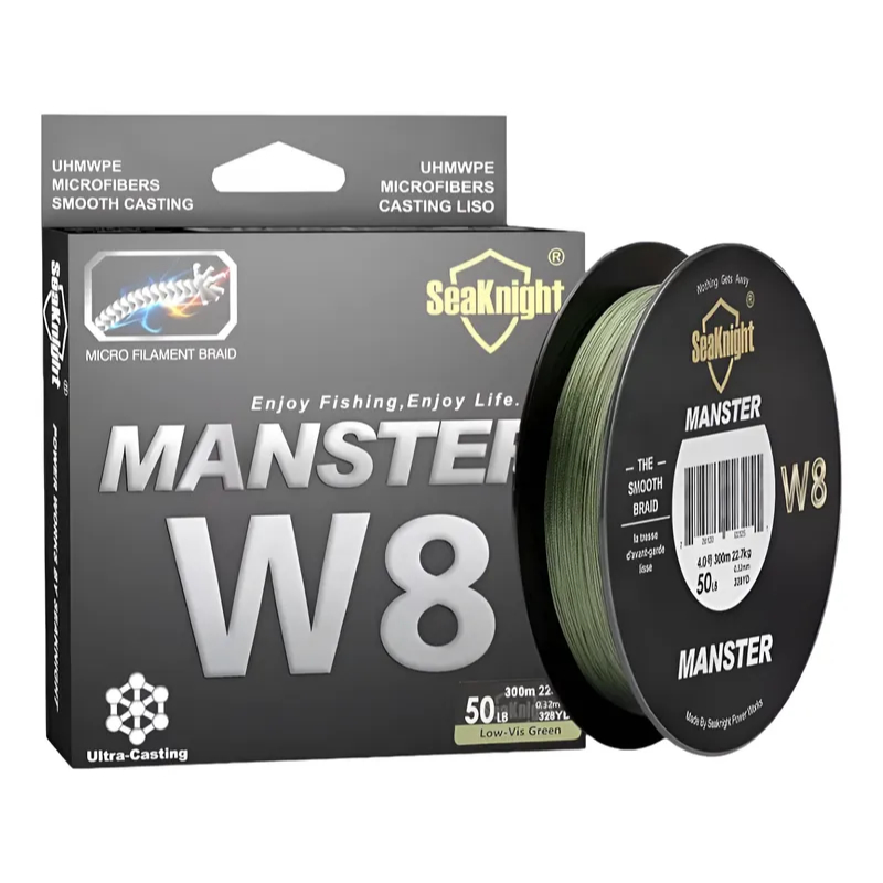 Linha de Pesca Multifilamento 8 fios Seaknight W8 X8 300m Verde