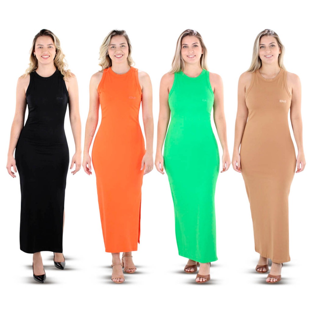 Vestido Longo Feminino Colcci CLC Fashion Casual Confortável Elegante Tendência Verão Small em Oferta na Shopee