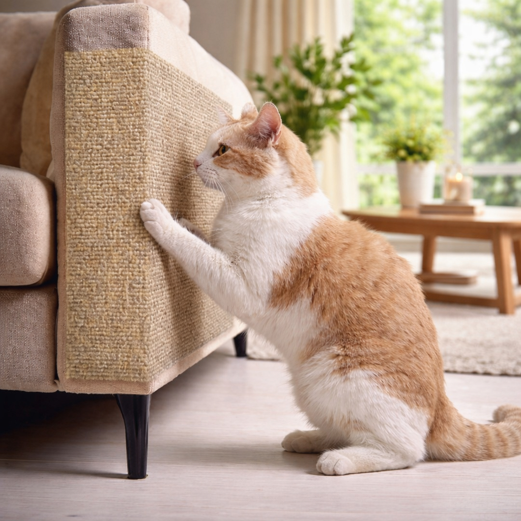 Arranhador Adesivo para Gato Protetor para Sofá e Cama Box - Carpete