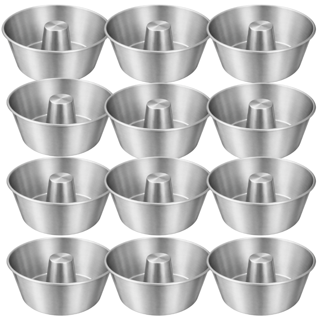 Kit Formas Nº12 Em Alumínio 300ml Bolo Vulcão Pudim Doces Sobremesas Festas