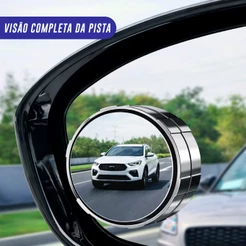 Espelho Retrovisor Olho de Boi 360 Graus Anti Ponto Cego Convexo Com Regulagem