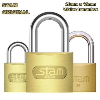 Cadeado Stam Original Zamac Latonado em Oferta na Shopee