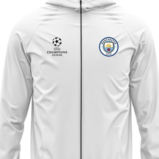 Corta Vento Casaco Manchester City Football Club Liga Dos Campeões Blusa De Frio Masculina Manga Longa Capuz Jaqueta em Oferta na Shopee