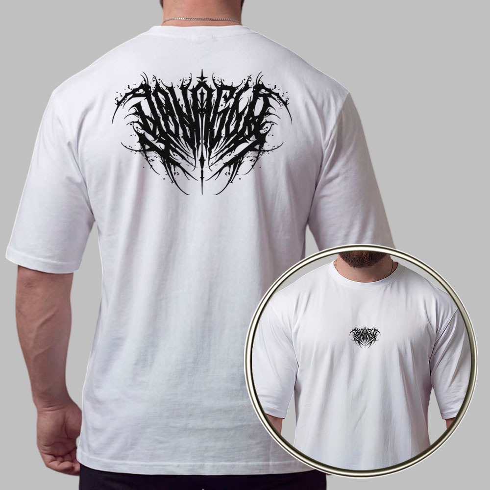 Camiseta Masculina Oversized 100% Algodão Camisa Savage Dark Academia Streetwear Casual Pixo Urbano