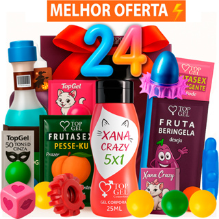 Kit Completo Sex Shop 24 Produtos Eróticos Brinquedo casal e Lubrificante intimo sexual feminino sexy shop ky sexshop lc em Oferta na Shopee