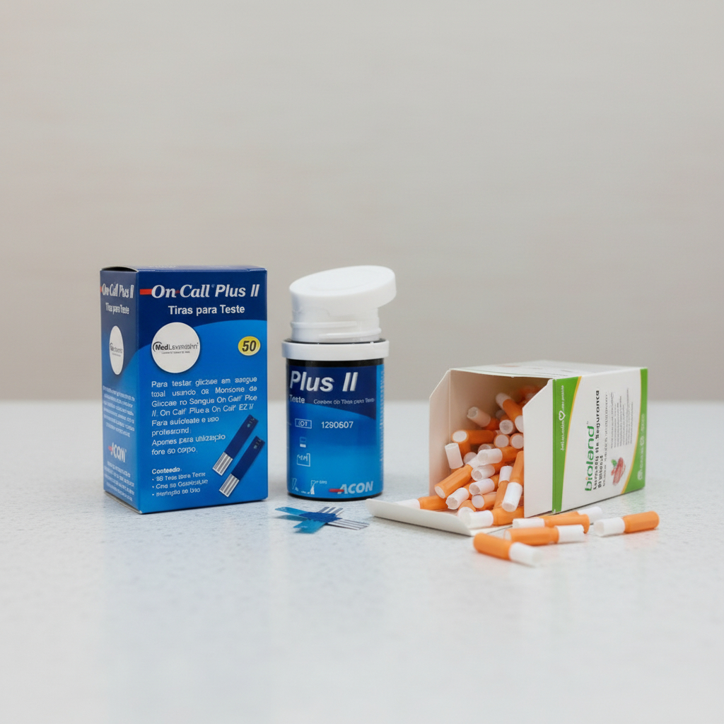 Kit 50 Tiras On Call Plus + 100 Auto Lancetas