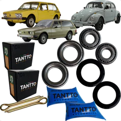 Kit Rolamento Roda Dianteira Brasilia Fusca 1974 a 1996 Para as Duas Rodas