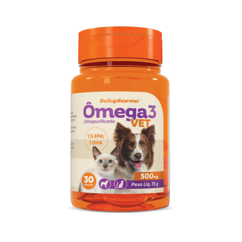 Ômega 3 500mg Vet Botupharma 30 Cápsulas em Oferta na Shopee