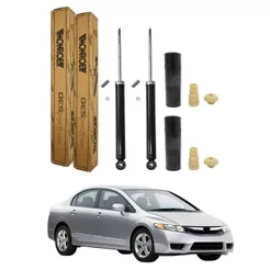 PAR AMORTECEDOR TRASEIRO CIVIC 2007 A 2011 MONROE + KIT