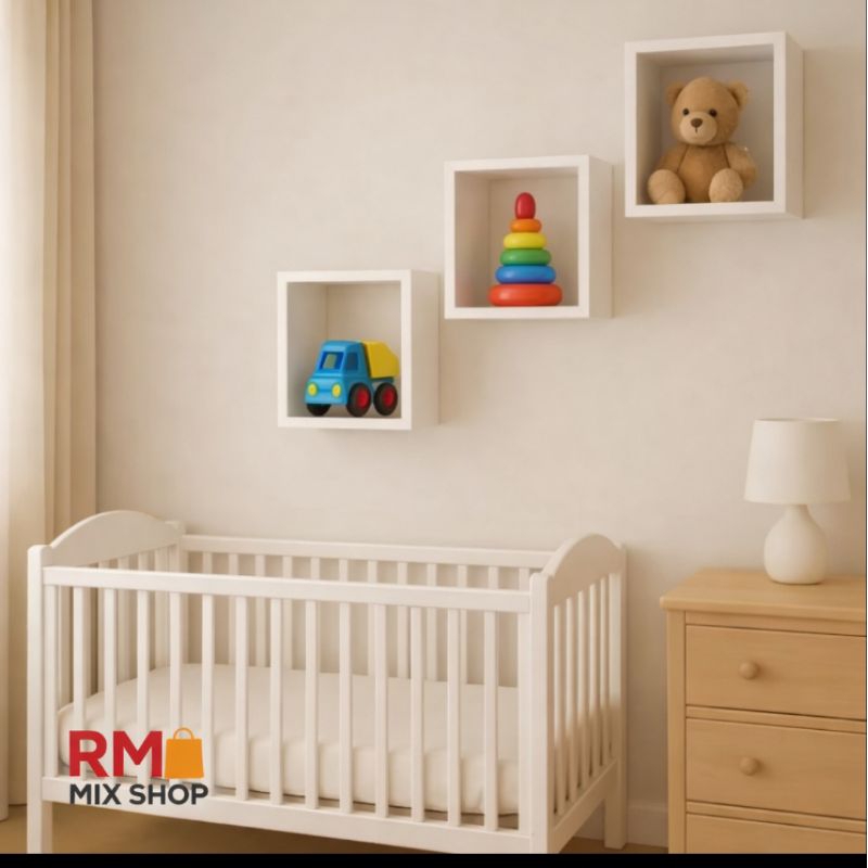 Nichos MDF 25x25 Branco Decoração em Oferta na Shopee