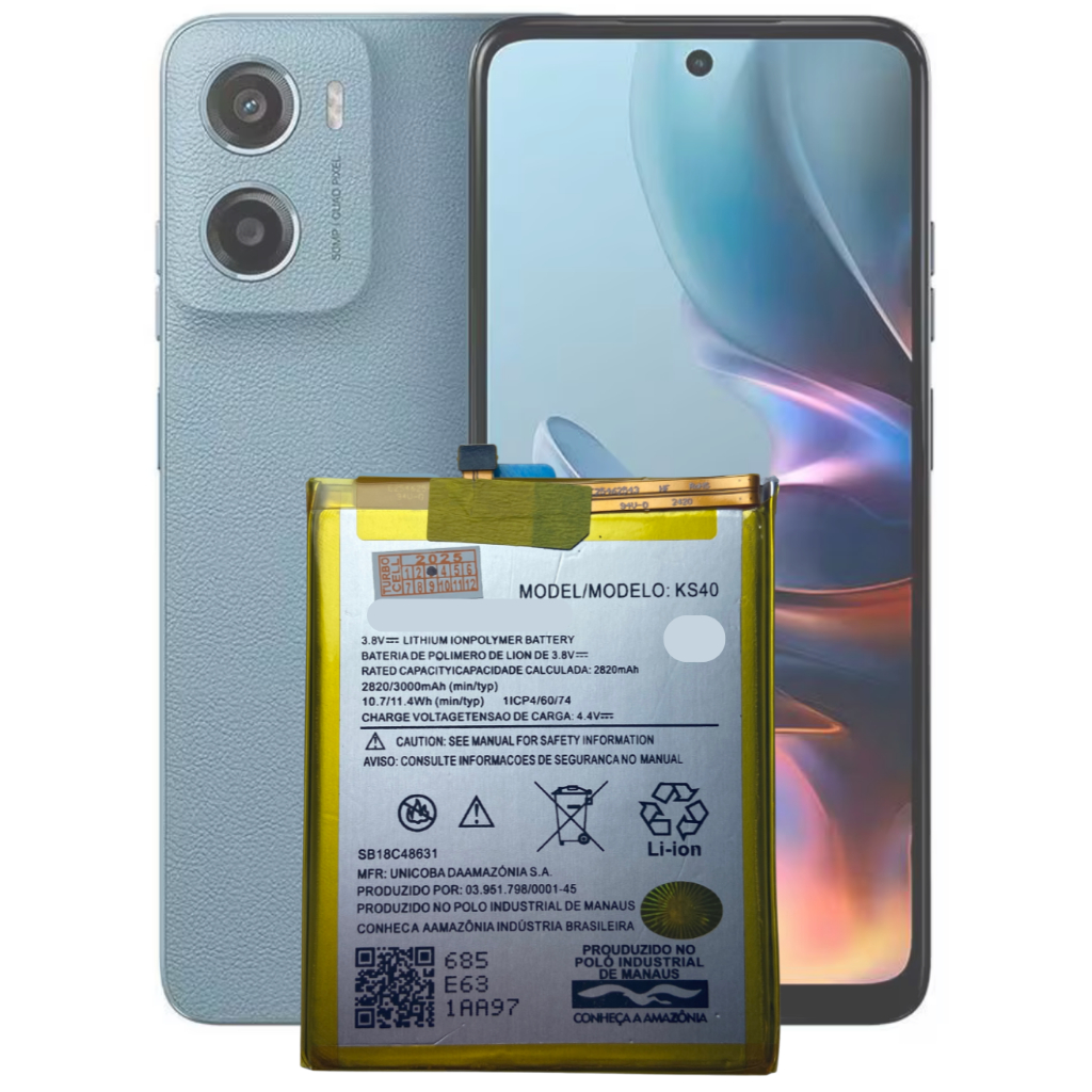 Bateria KS40 Original (3000 mAh) | Moto G7 Play / Moto E6 Plus | Pronta Entrega