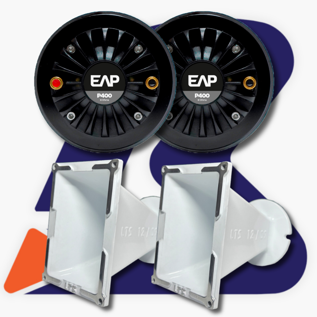 KIT Driver corneta TI Poliimida Ferrite Eap Estranho P400 100W 8 Ohms + LTS 1209 (LANÇAMENTO)