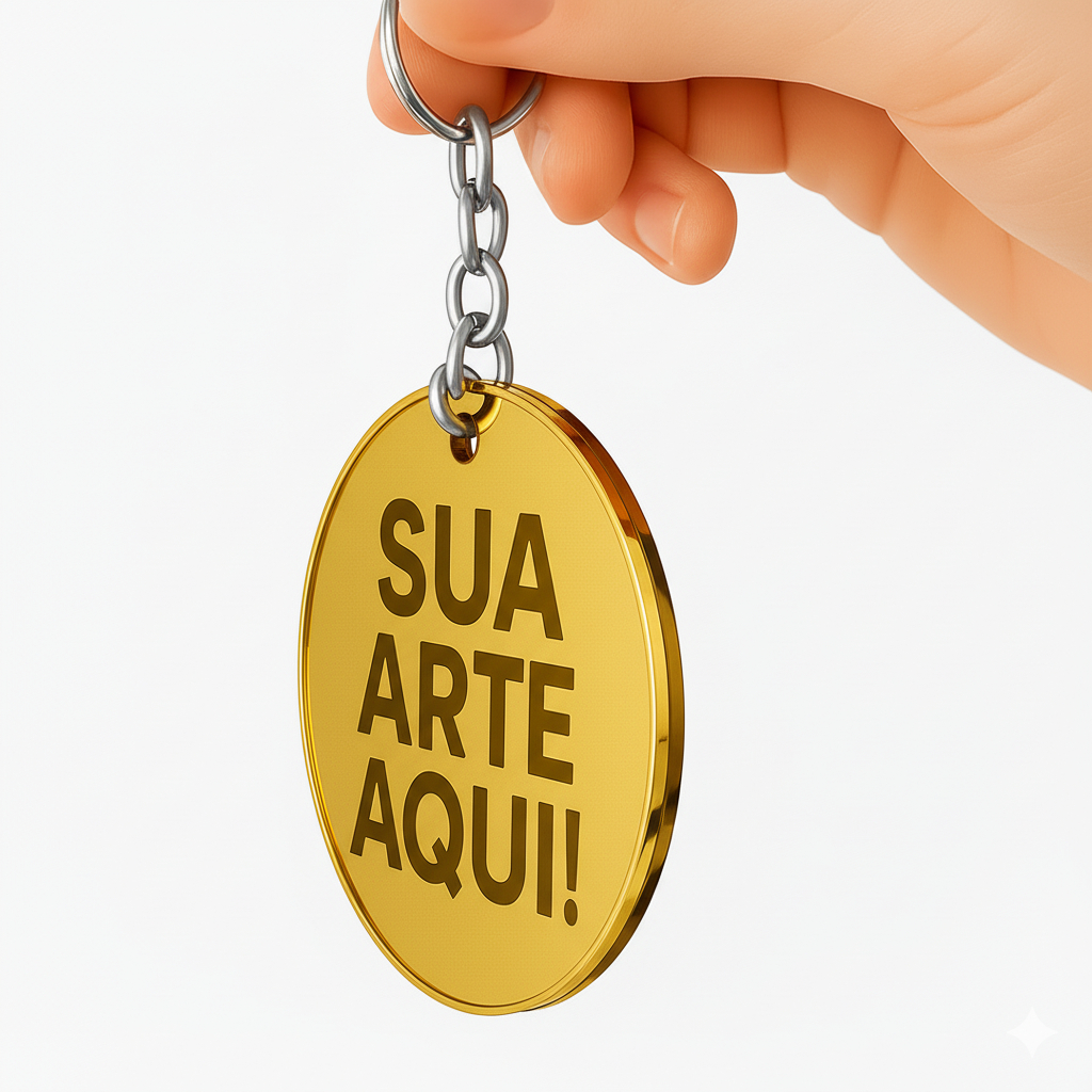 200 Chaveiros Personalizado Acrílico Espelhado Lembrancinha Marca Festa Eventos Empresa