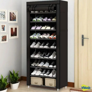 Vittak Sapateira Organizadora 9 Prateleiras Desmontável Vertical Até 27 Pares – Estrutura…