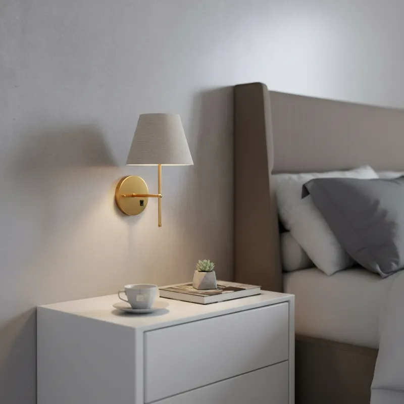 Imagem Arandela luminária de Parede Clássico Com Interruptor e Cúpula Ref 19 Decoração iluminação casa Quarto Sala