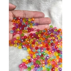 Miçanga Cristal de 6mm em Acrílico - 200 Unidades