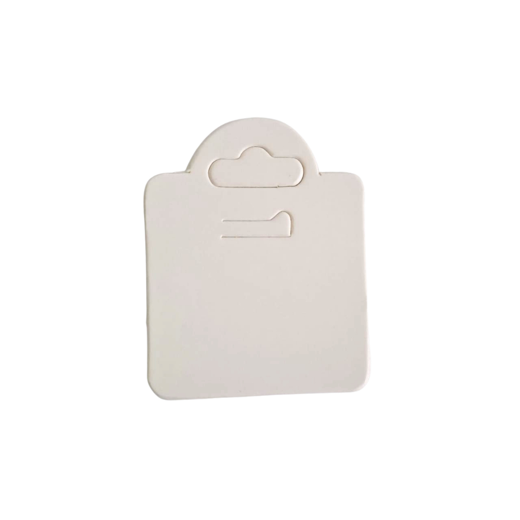 100 und Cartela Tag para Pingente 4x5cm Suporte para Bijuteria Cor Branca