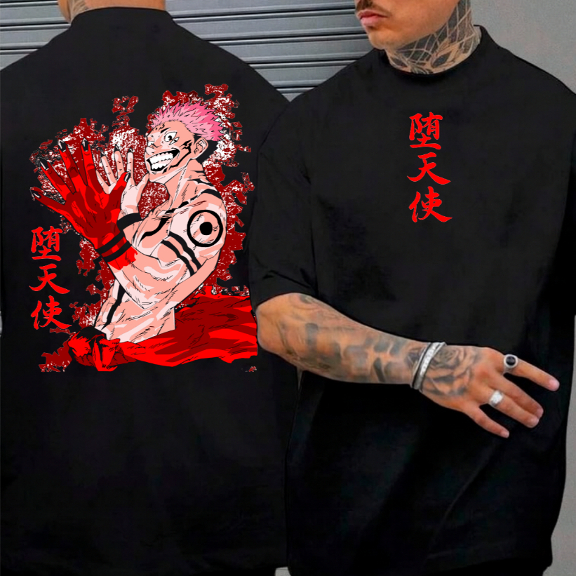 Camiseta Oversized Streetwear Anime Jujutsu Sukuna Read Kaisen JAP / Academia / Casual