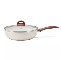 Frigideira Wok Indução Antiaderente 28cm 3,4L Brinox Cor Vanilla