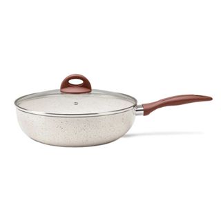 Frigideira Wok Indução Antiaderente 28cm  3,4L Brinox Cor Vanilla em Oferta na Shopee