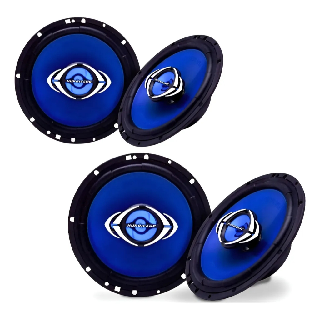 Kit Auto Falante Uno Vivace Profissional 260w Hurricane Azul-turquesa