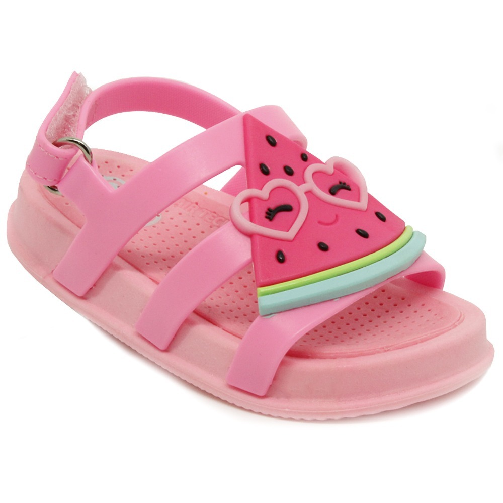 Sandália Infantil Plugt Mini Bizz Melancia Leve Confortável Divertida Antiderrapante Anatômica em Oferta na Shopee