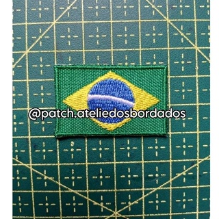 Patch bordado termocolante Bandeira Brasil em Oferta na Shopee