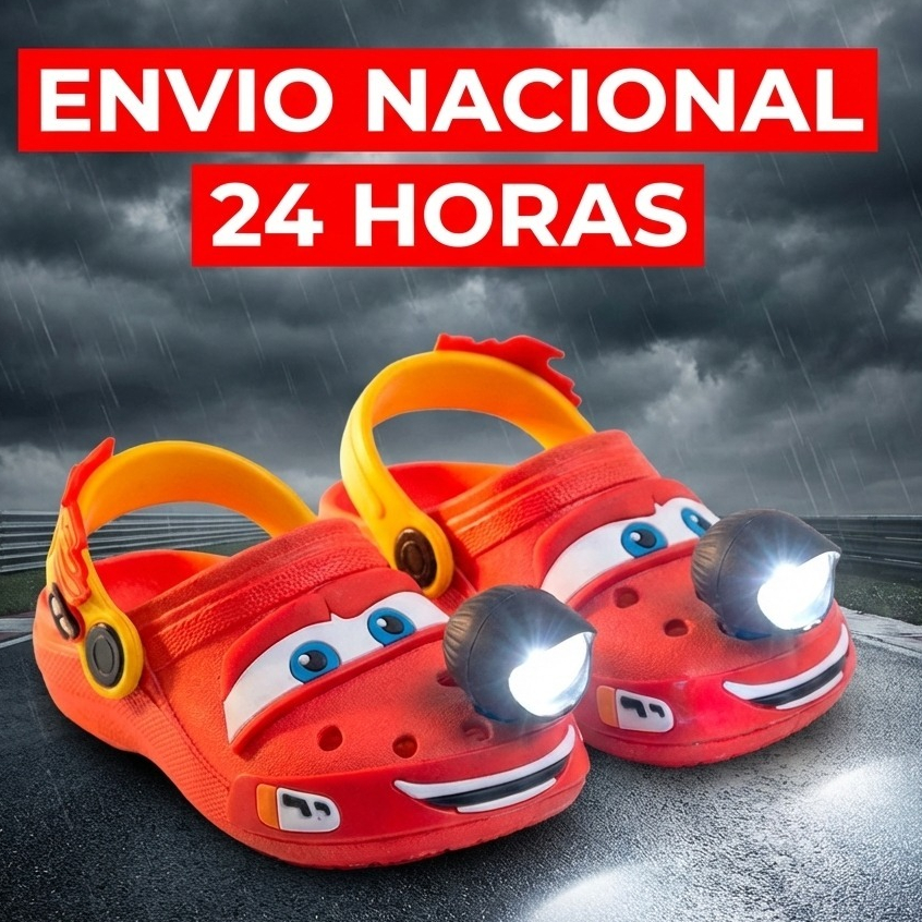 Babuche Infantil Menino Carros Com Farol Papete Masculina Com Luz Macia Confortável