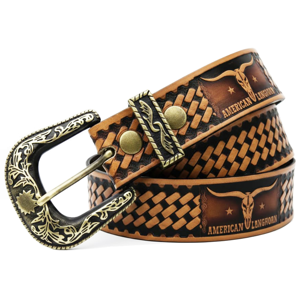 Cinto Original American Longhorn Couro Legitimo Boi Country em Oferta na Shopee