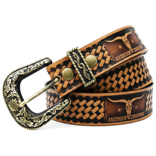 Cinto Original American Longhorn Couro Legitimo Boi Country em Oferta na Shopee