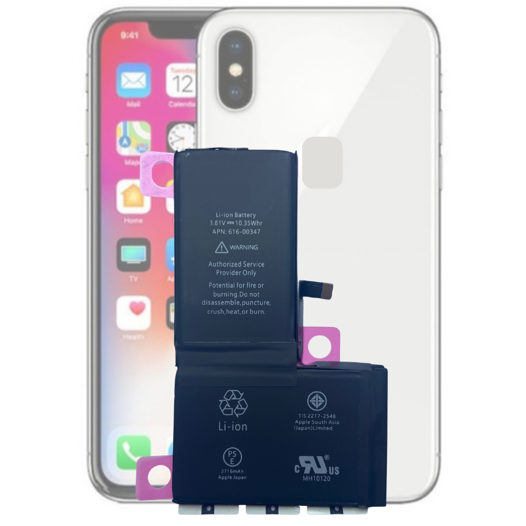 Bateria iPhone X (2716 mAh) | Reposição Premium | Saúde 100% | Alta Performance