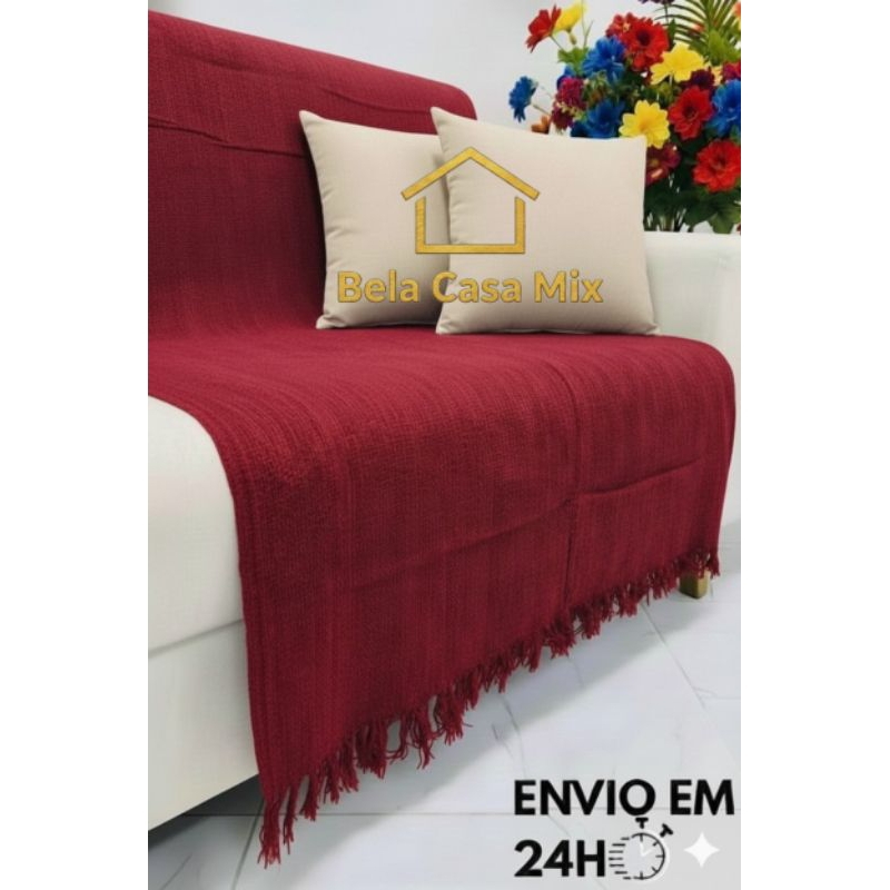 Manta para sofá e cama em Oferta na Shopee