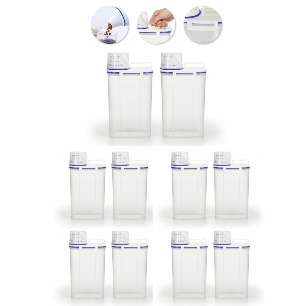 Kit Completo 10 Potes Herméticos 2,5L com Vedação Segura e Multiuso Ideal para Casa