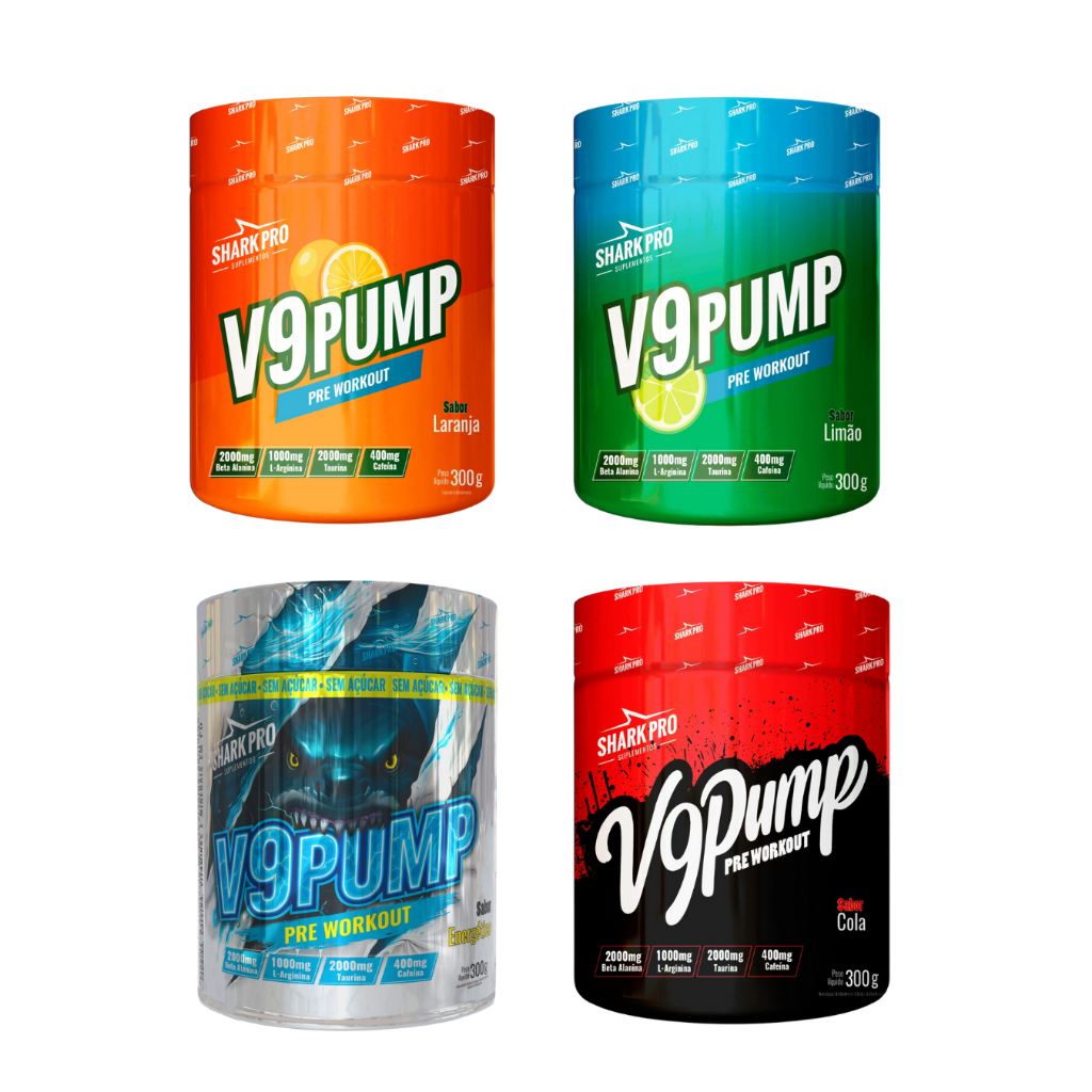 Pré Treino V9 Pump 300g – Shark Pro
