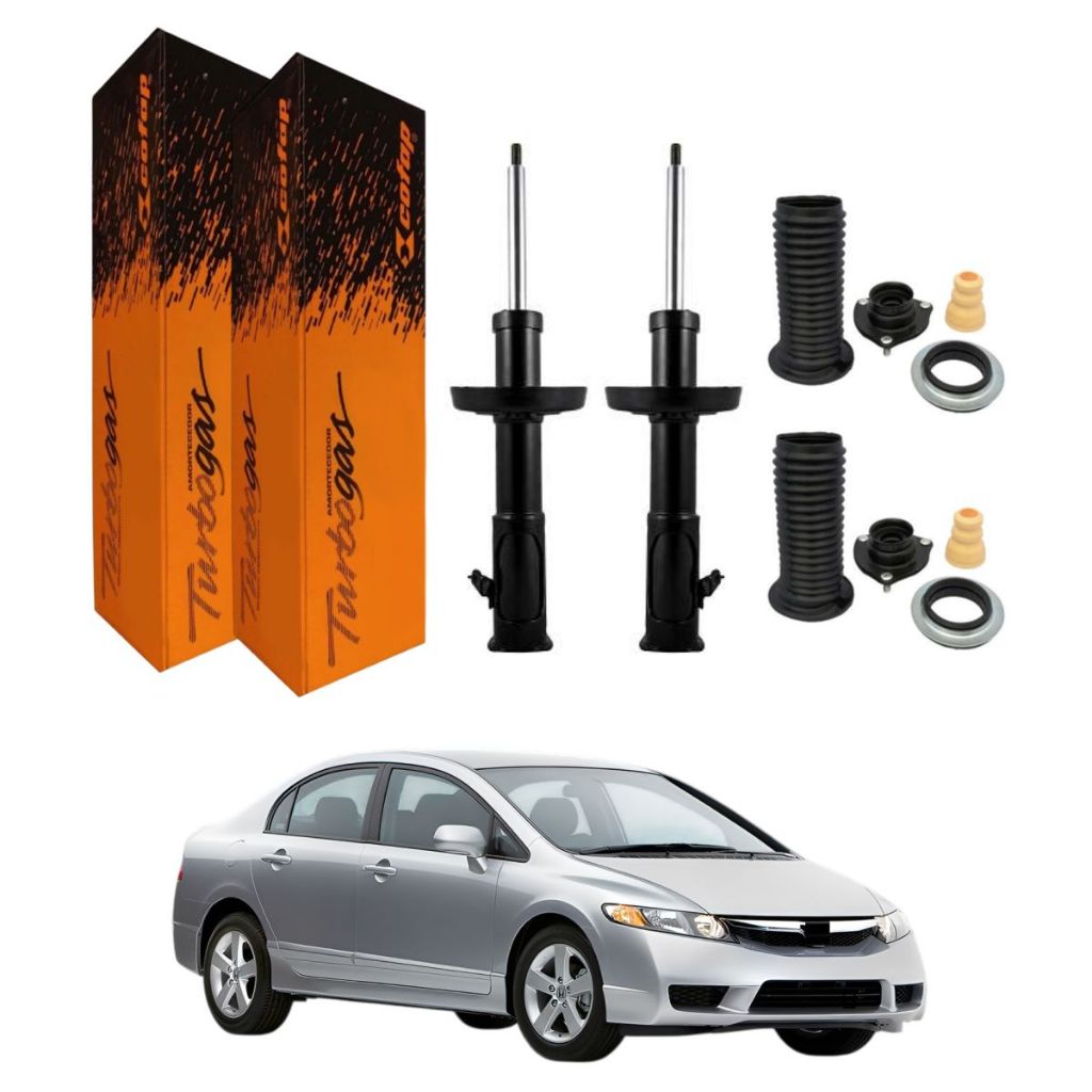 PAR AMORTECEDOR DIANTEIRO CIVIC 2007 A 2011 COFAP + KIT