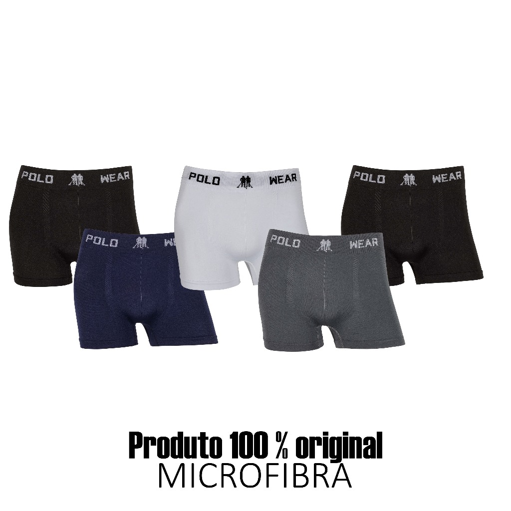 Kit 2 ou 5 Cuecas Polo Wear Boxer Original em Oferta na Shopee