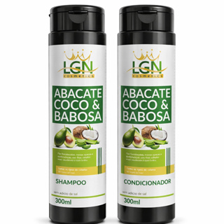 Kit Shampoo e Condicionador Abacate, Coco & Babosa 300ml - LGN Cosmetics em Oferta na Shopee