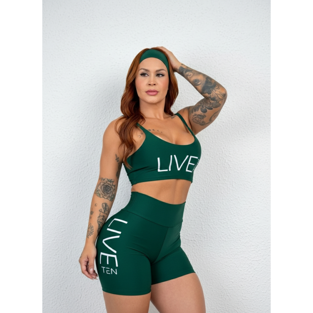 Conjunto De Academia Short Com Top Fitness em Oferta na Shopee