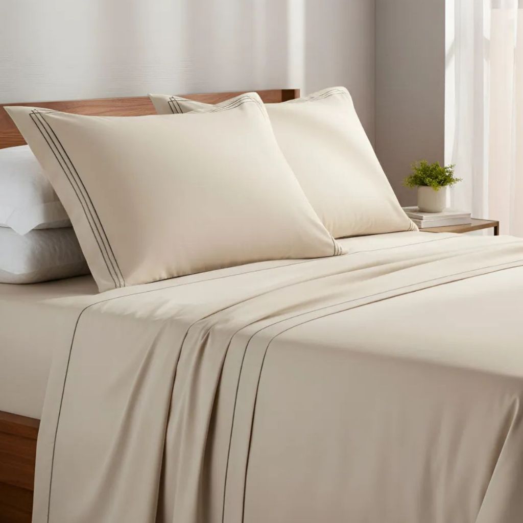 Jogo De Lençol Queen Alícia 400 Fios Algodão Bordado Luxo