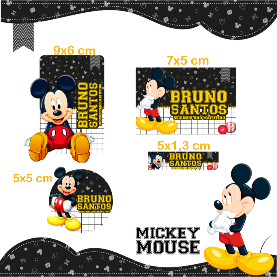 Kit Etiquetas Adesivo Escolar Personalizadas  - Adesivo Vinil Prova D'àgua | Etiqueta Escolar em Oferta na Shopee