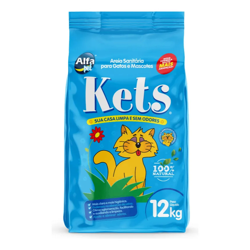 Areia Gatos Higienica Kets 12kg em Oferta na Shopee